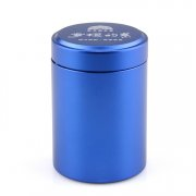 激光雕刻专版定制蓝色旋口小茶罐